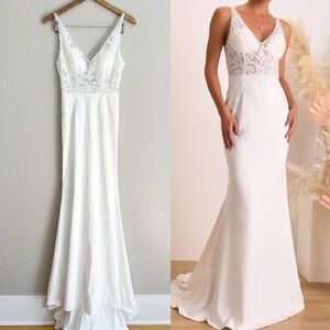 Remarkably Romantic White Sheer Mesh Beaded Maxi Dress